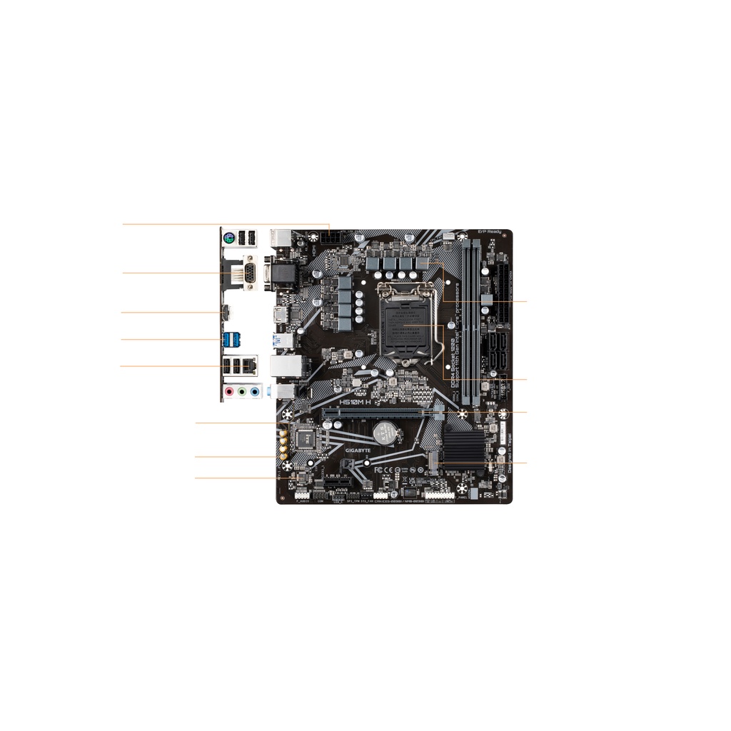 MOTHERBOARD GIGABYTE GA-H510M-H INTEL SOKET LGA 1200