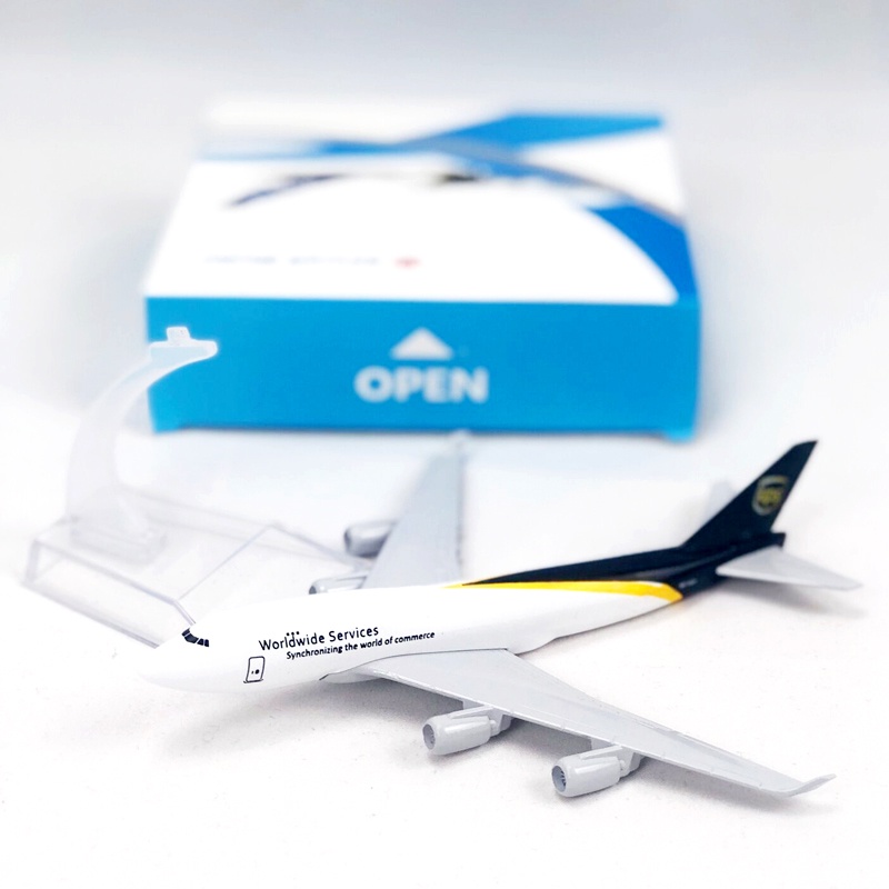 Ups B747 Boeing 747model Pesawat Metal Die-cast Pengiriman Parcel Pesawat Kargo Model 16CM