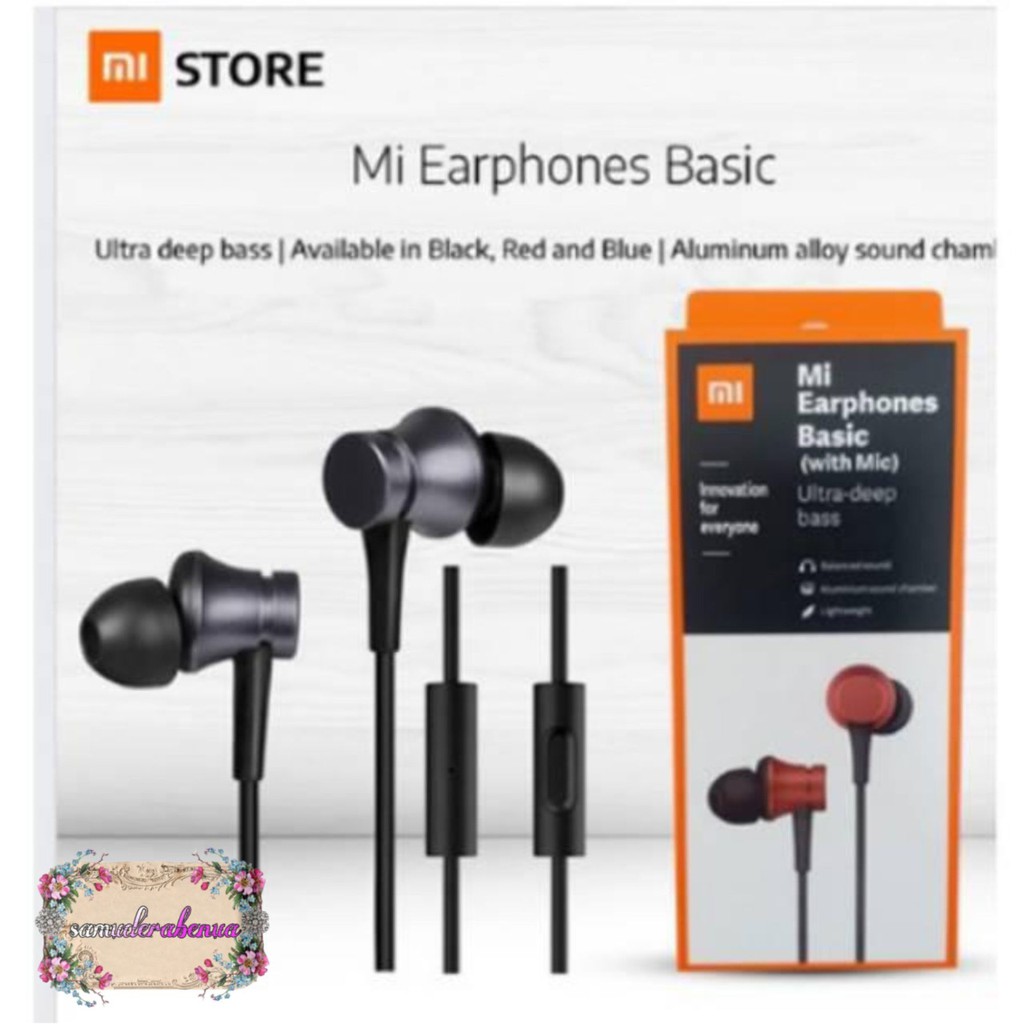 HEADSET Headsfree earphone ORIGINAL XIAOMI PISTON 3 ULTRA DEEP BASS WITH MIC EARPHONE XIAOMI SB1152