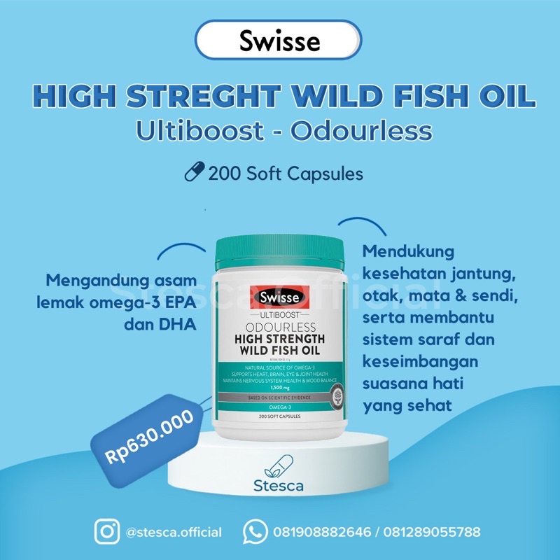 swisse ultiboost odourless high strenght wild fish oil