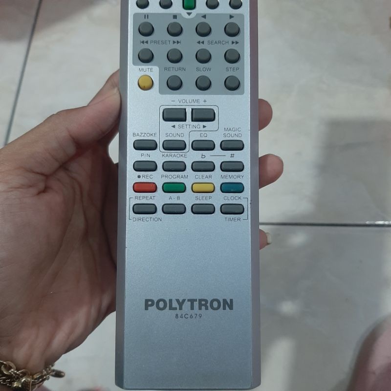 REMOTE REMOT DVD HOME TEATER POLYTRON TIPE 84C679 ORIGINAL ASLI