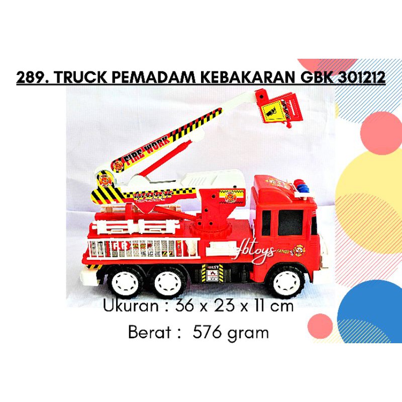 Mainan anak truck / truk pemadam kebakaran GBK301212