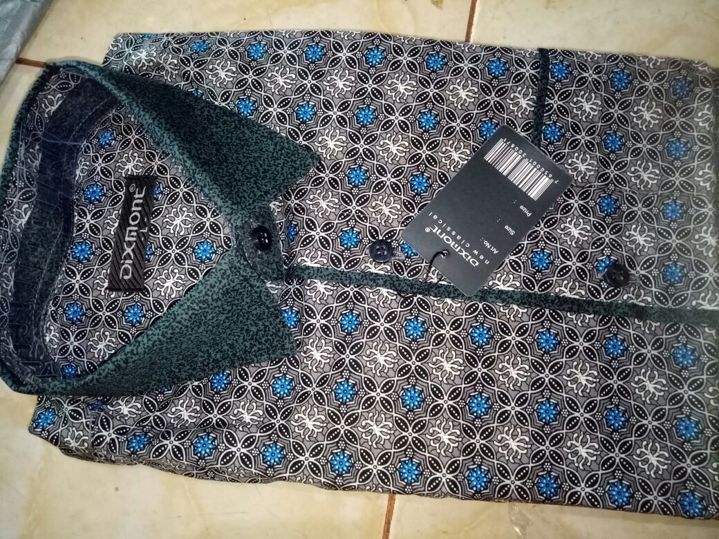 Kemeja Batik Pria Lengan Panjang Bl14 Katun Modern Dixmont Semi Slimfit Premium