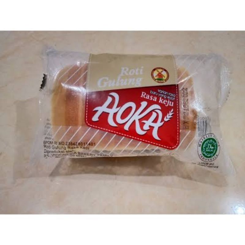 ROTI AOKA GULUNG RASA KEJU - Roti Manis Aoka Gulung Rasa Keju