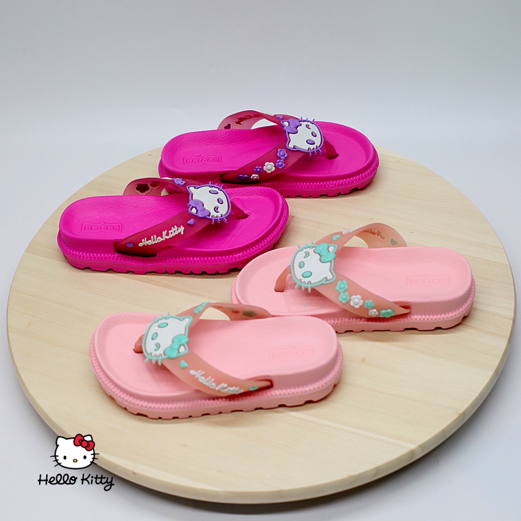 Sandal Jepit Anak Perempuan Bahan Karet Anti Licin Dan Nyaman Motif Hello Kitty Terbaru Size 24-35