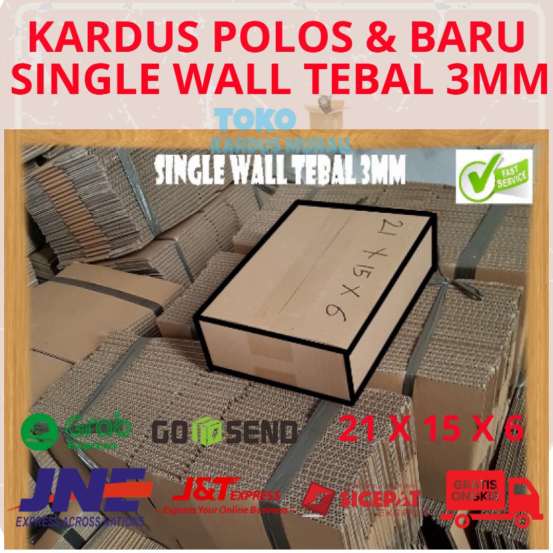 

Kardus Polos Box Baru Kotak Packing Karton Dus Bok Tebal 3mm Single Wall Harga 1 Lembar 21 x 15 x 6