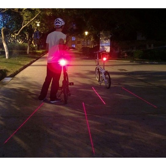 Lampu Sepeda Laser Line Garis Merah Biru Gowes Aksesoris Sepeda-gwengrosir09
