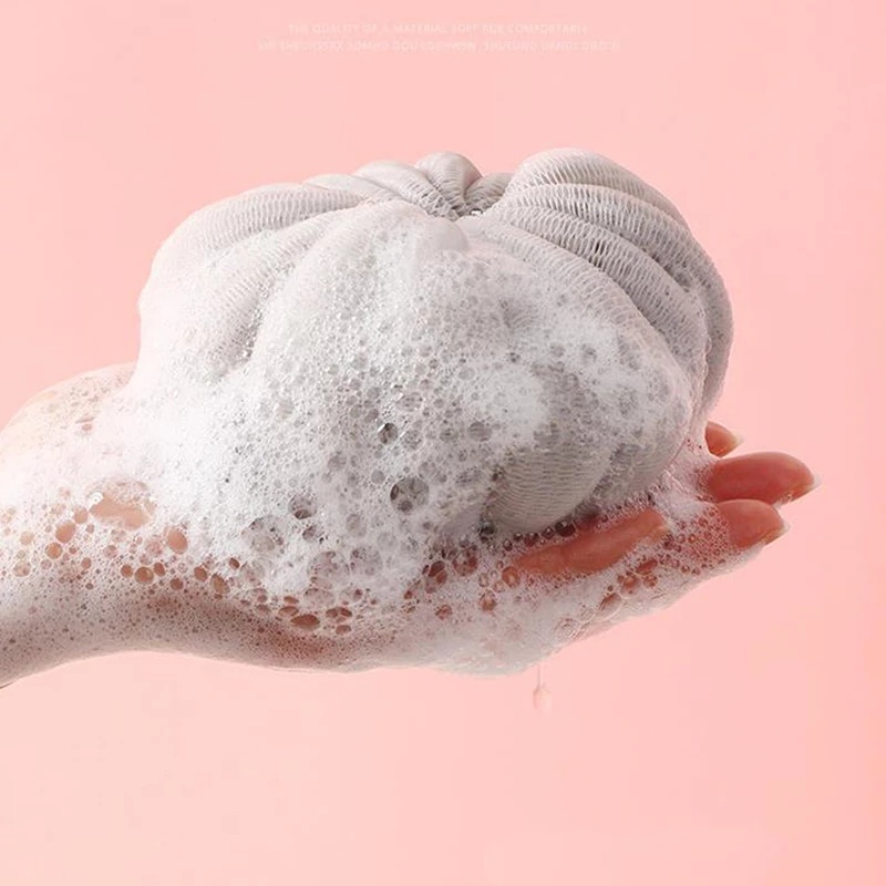 Spons Mandi Bentuk Kelopak Bunga Bahan Mesh