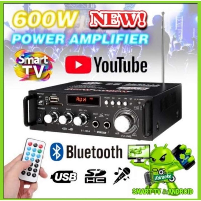 Amplifier bluetooth home theater FM radio karaoke android TV NEW