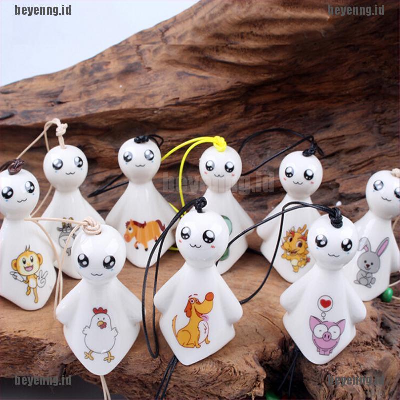 BEY Hanging porcelain wind chimes outdoor bells garden home decoration sunny dolls