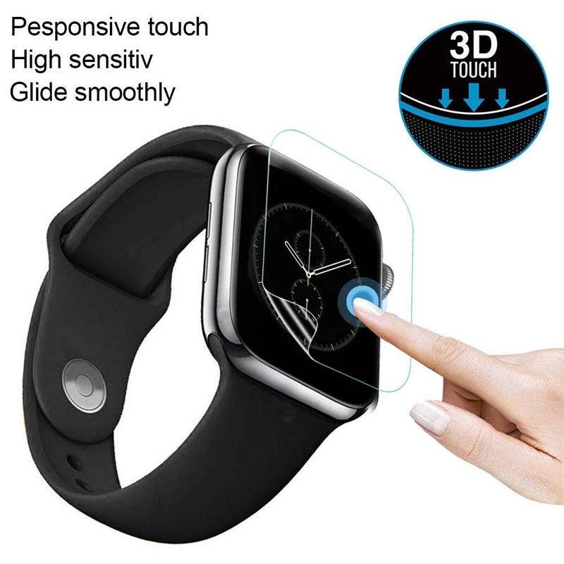 Film Pelindung Layar Hydrogel Lembut Untuk Apple Watch 7 6 Se 5 45mm 44mm 40mm Bukan Kaca Iwatch 4 3 2 1 42mm 41mm 38mm