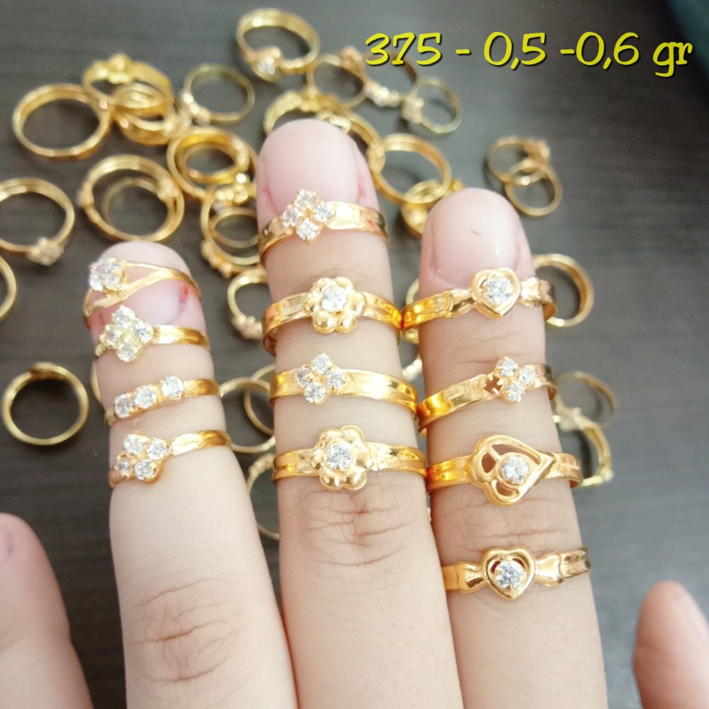 Cincin Emas 375 Berat 0 5 Gram Ring 15 19 Indonesia