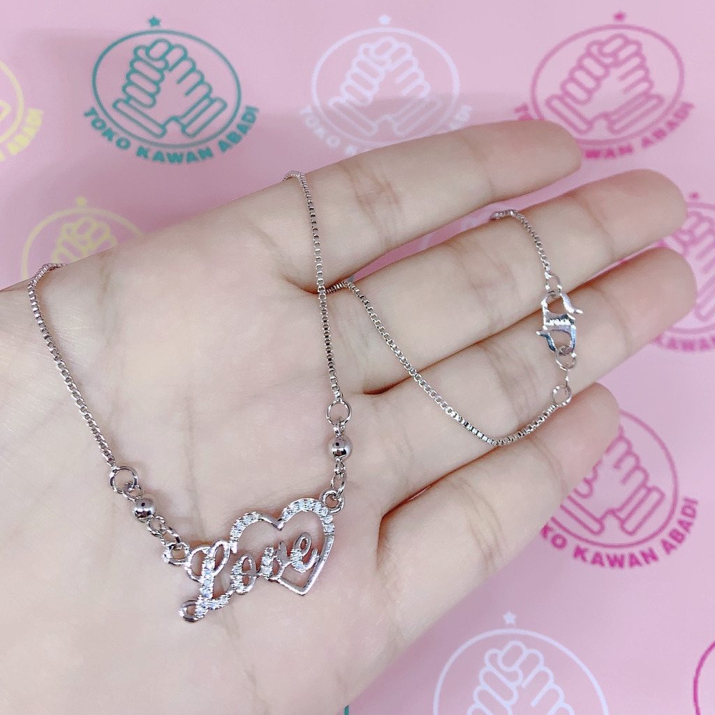 Kalung Anak Perempuan Xuping Silver Liontin Three Love *11