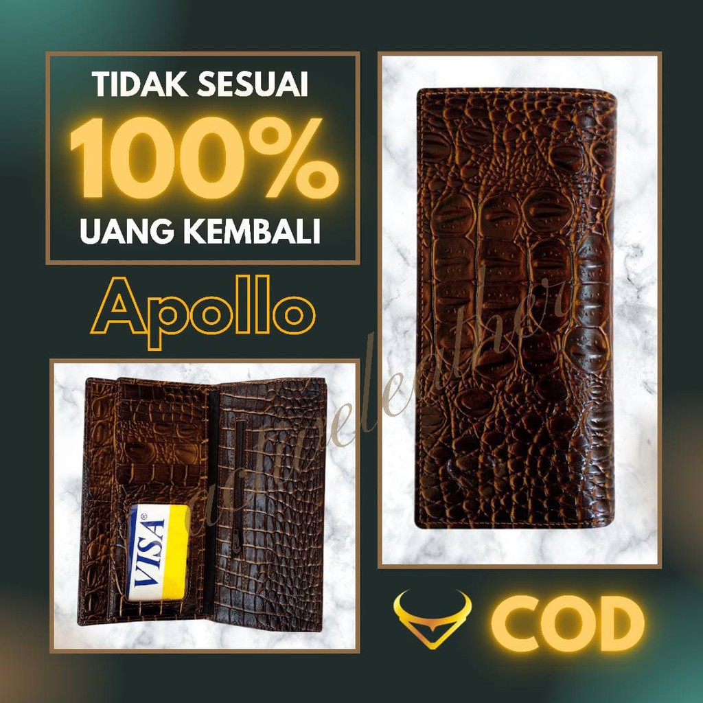 Dompet Panjang Kulit Sapi Pria APOLLO Dompet Kulit Panjang Cowok Dompet Cowok Dompet Pria Original