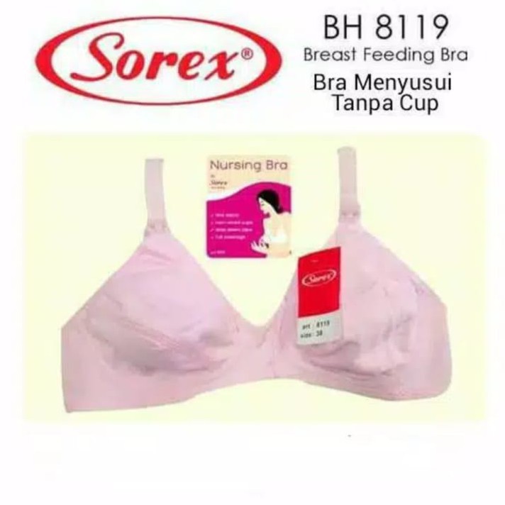 Bra Menyusui Sorex 8119 / Maternity Bra / BH Tanpa Busa TANPA KAWAT