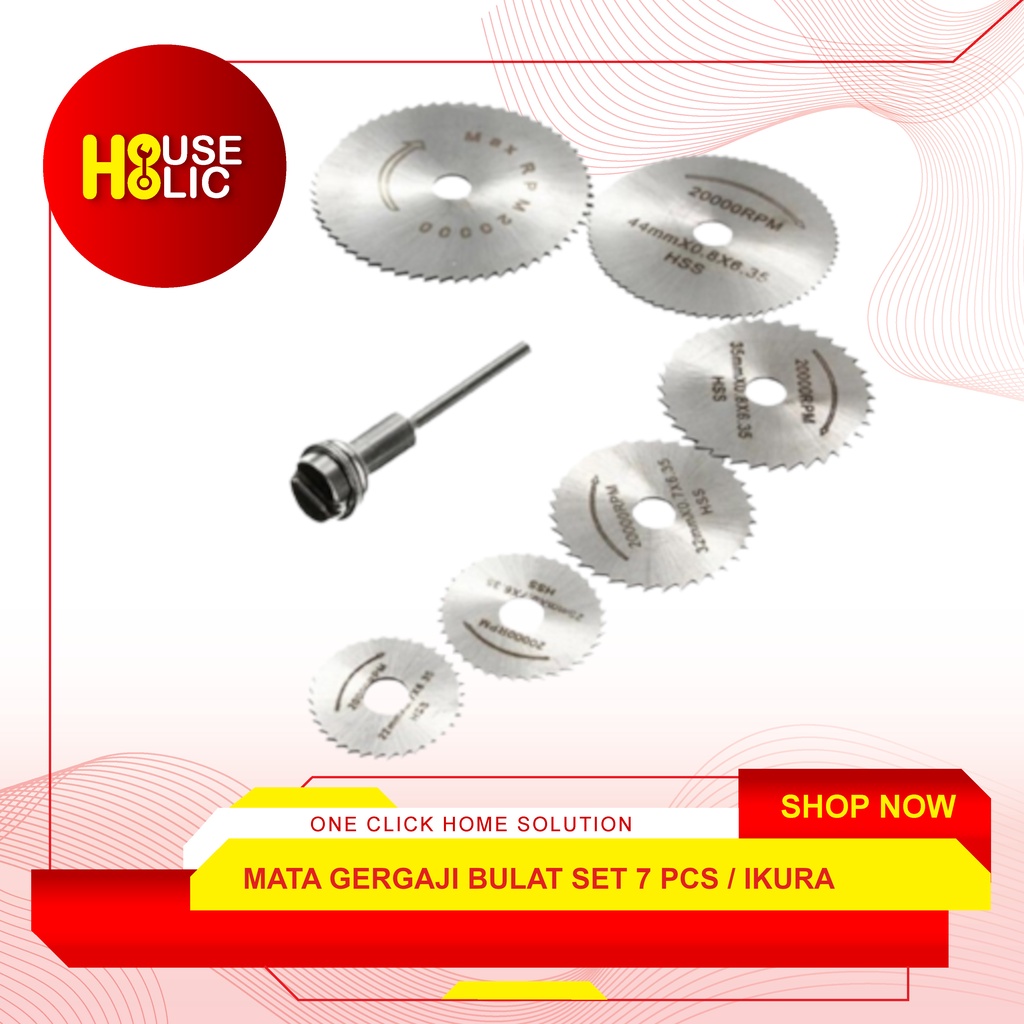 Mini Circular Blade Mini Cutting HSS 7 pcs / Mata Gergaji Bulat Potong