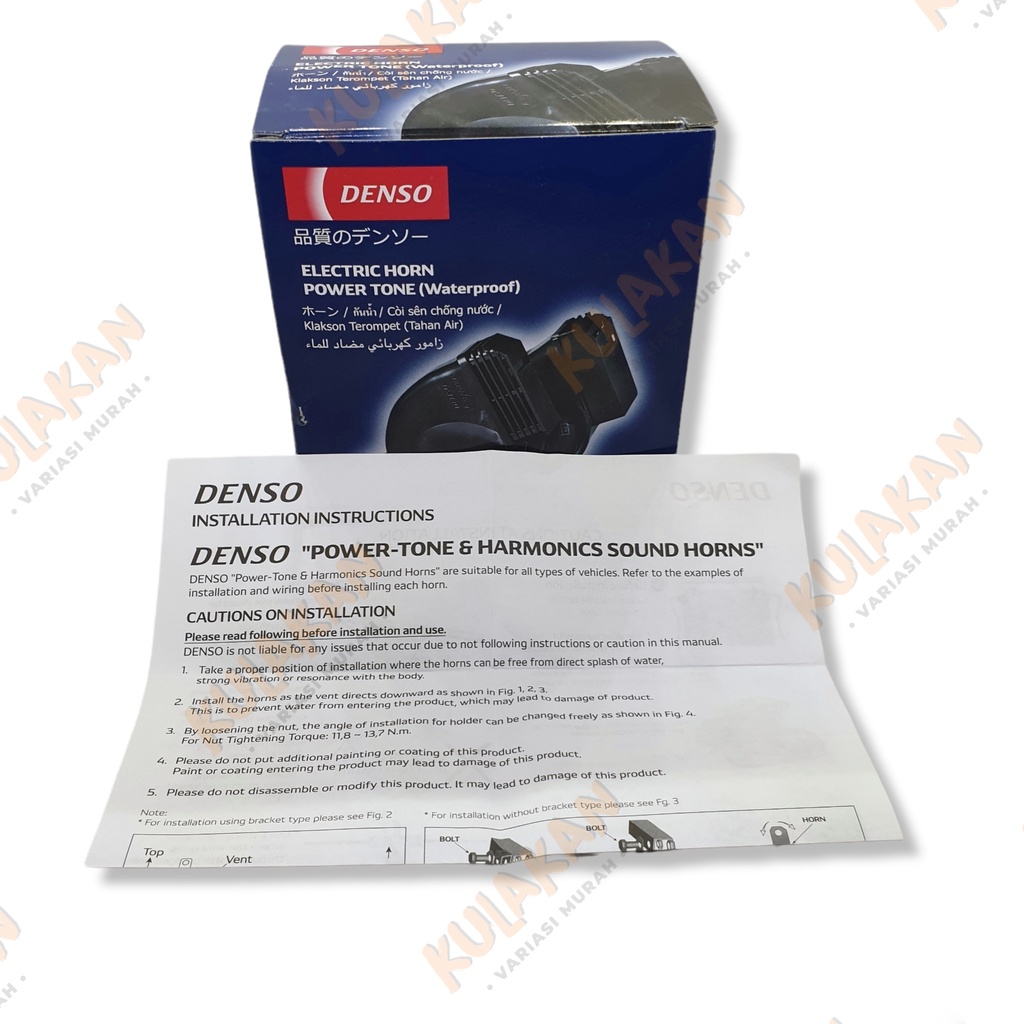 Denso Klakson Keong Kelakson Denso Waterproof Klakson Mobil Motor Tutup Anti Air 12V Original