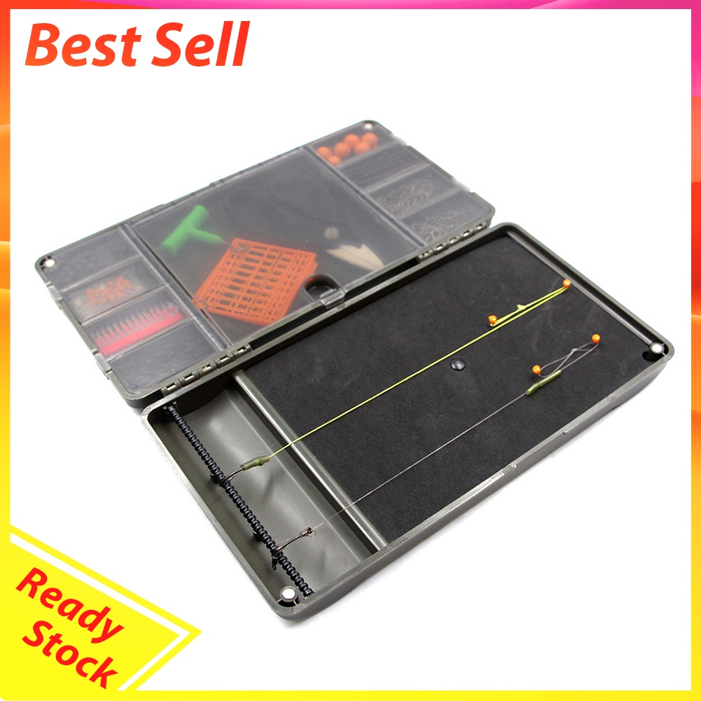 8 Slots Carp Fishing Rig Storage Case Tackle Swivels Hook Bait Storage Box