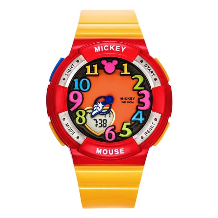 MICKEY MOUSE MS15029Y DISNEY JAM TANGAN SPORTS ANAK KUNING ORIGINAL