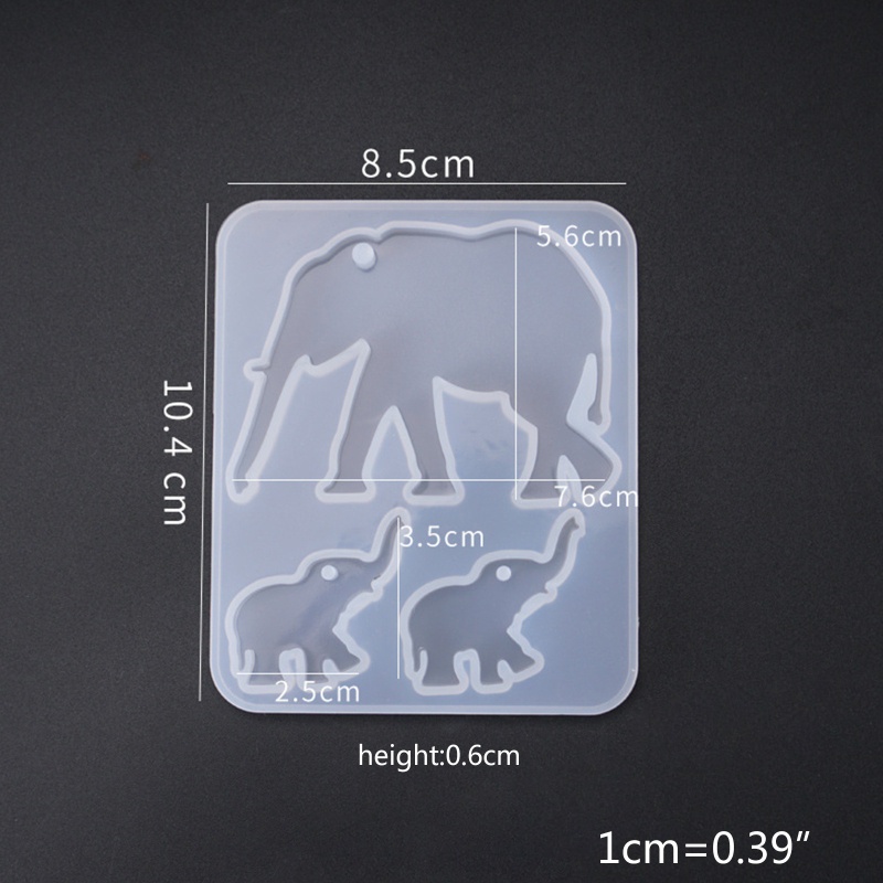 SIY  3Pcs Crystal Epoxy Resin Mold Elephant Alpaca Bear Keychain Casting Silicone Mould Set DIY Crafts Jewelry Pendant Making Tools