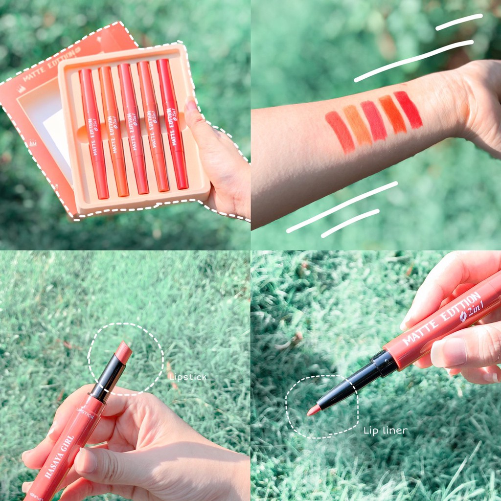 HASAYA LIPS Matte Edition Set Makeup Lipstick Liptint Lipmatte makeup thailand original set murah ma