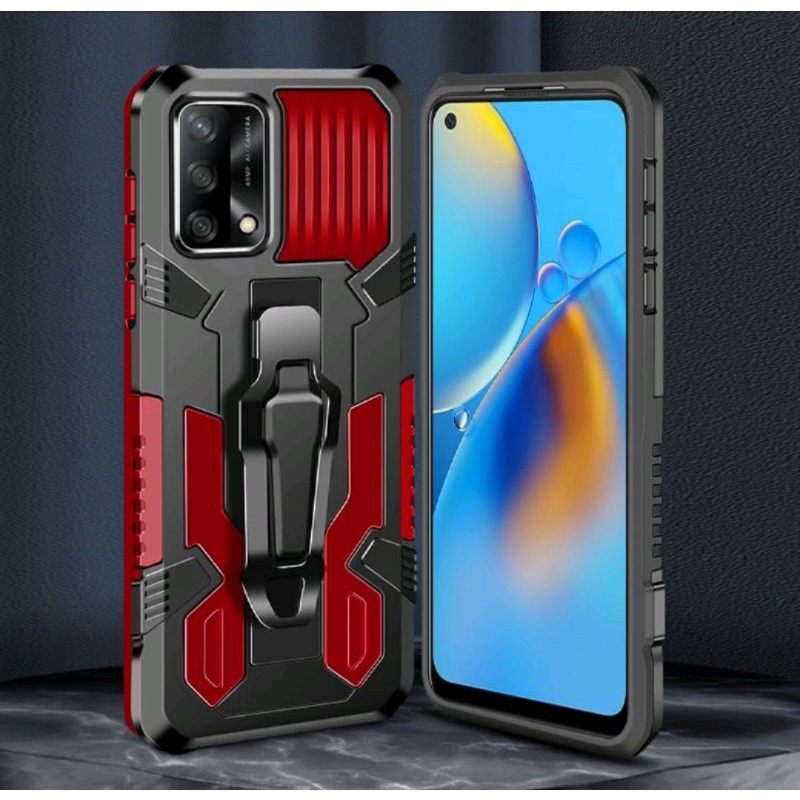 Soft Case Belt Clip OPPO A95 - A 95 2021 New Case Robot Belt Clip Standing Cover Armor Case Hp