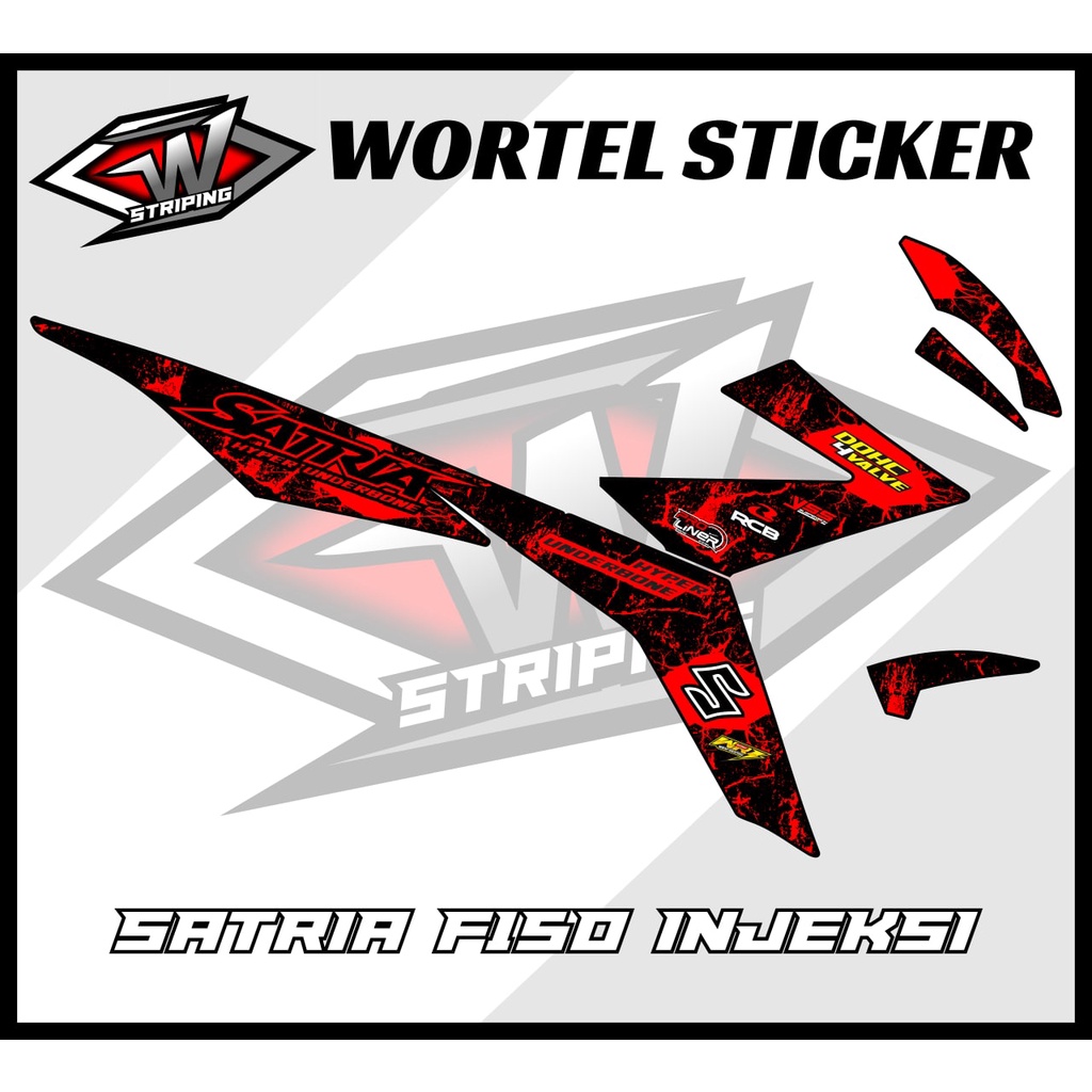 Striping Hologram Satria FU Injeksi-Stiker Decal Satria Fu 150 Injeksi Abstrak Keren