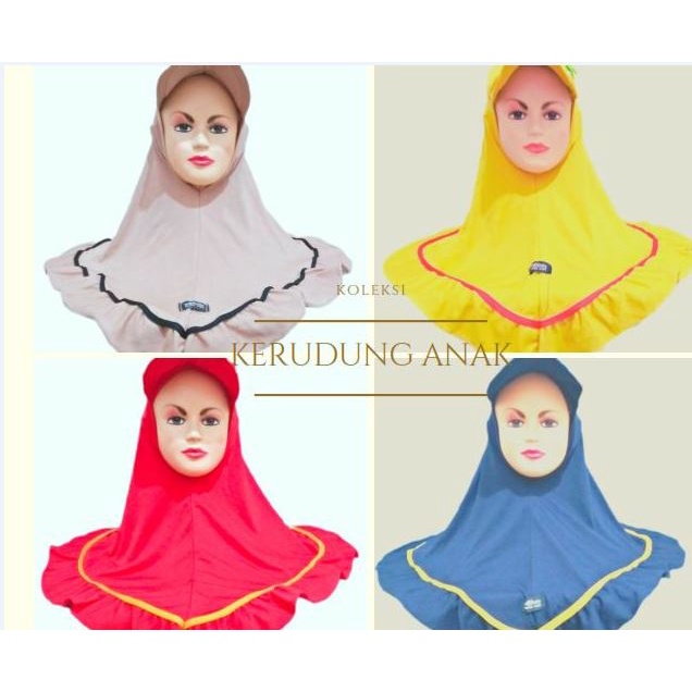 Hijab Anak Sporty/ Kerudung Anak Topi Trend 2021/ Usia 1-3 Tahun