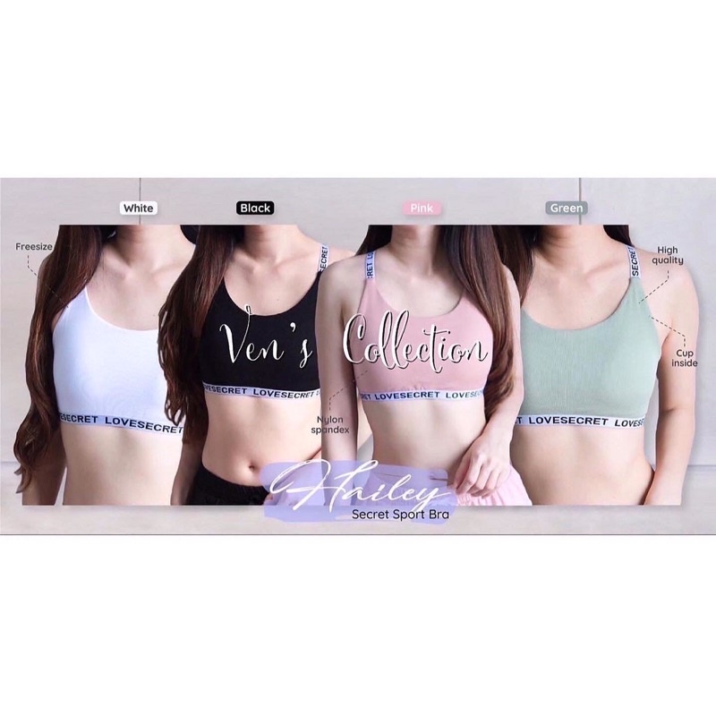 Hailey Secret /sport bra/atasan senam/atasan zumba/baju olahraga/baju zumba/baju senam