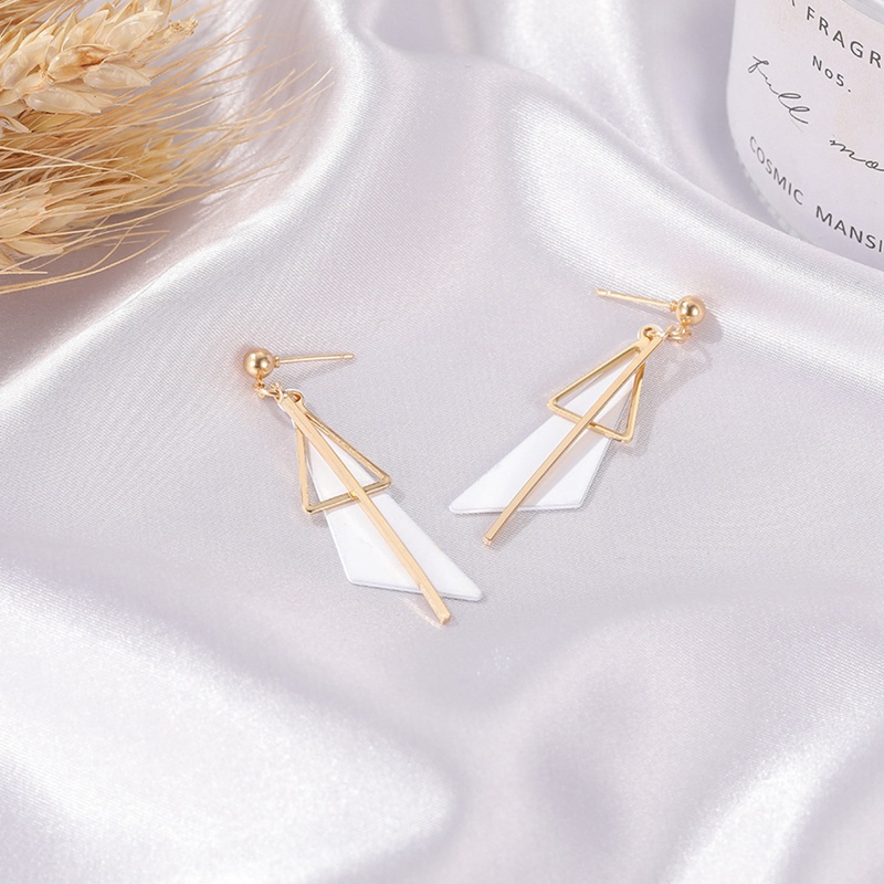 Unique Earrings Geometric Tassel Triangle Drop Earrings For Women Earing Jewelry Wild Earings Korean Earrings