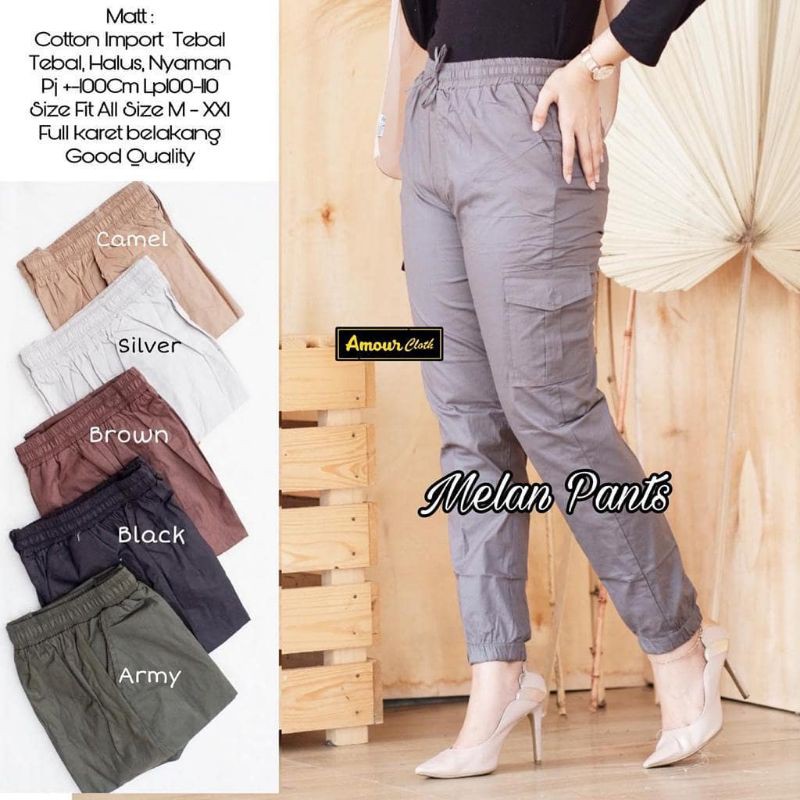 Jogger CARGO katun poplin (XXL, LP 70-110cm) //JF445