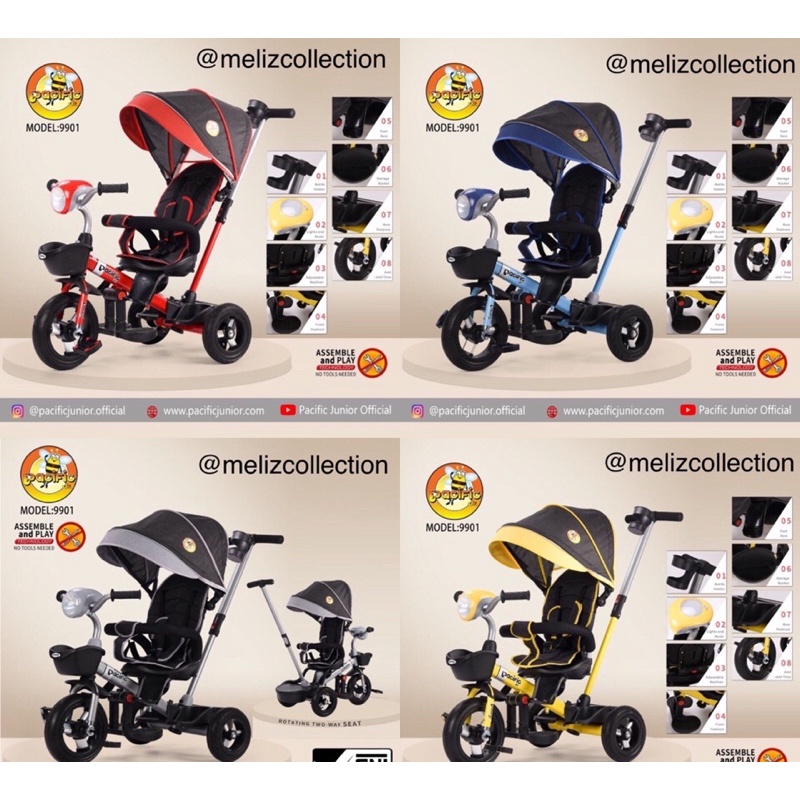 Sepeda Anak Roda 3 Tricycle Pacific JR 9901 / ET 1268
