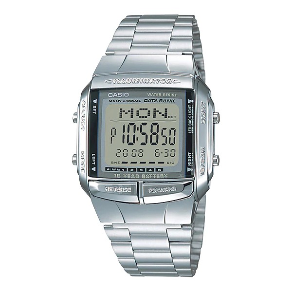 Casio Original DB-360-1A / DB360-1A - Unisex Digital Stainless Silver