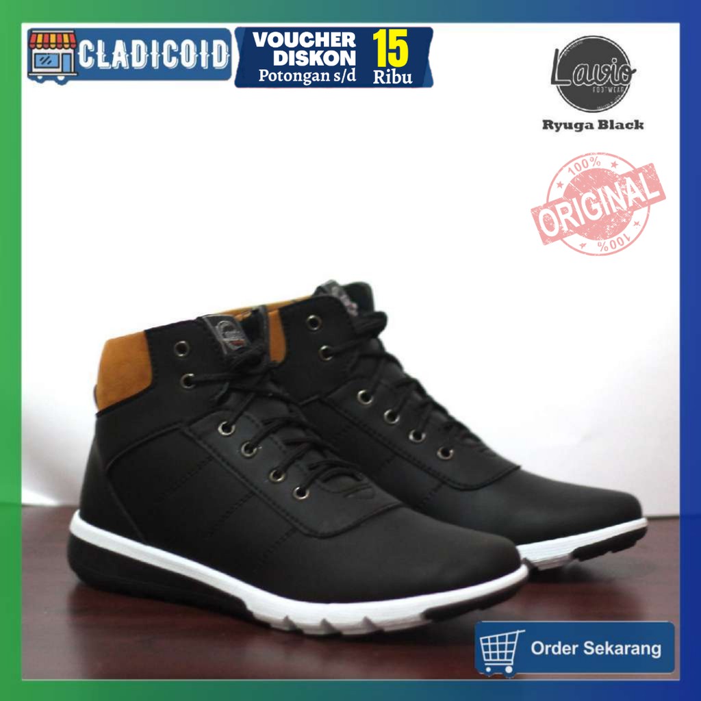 SEPATU SNEAKERS TINGGI PRIA OUTDOOR MODEL KEREN STYLISH SNEAKERS ANAK MUDA, BERKENDARA LAVIO RYUGA