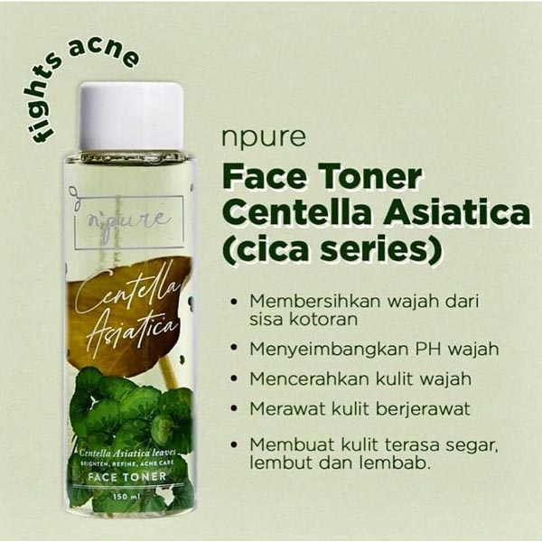 NPURE Face Toner Centella Asiatica (Cica Series) | Toner Hempas Jerawat 30 ml 150ml_Cerianti