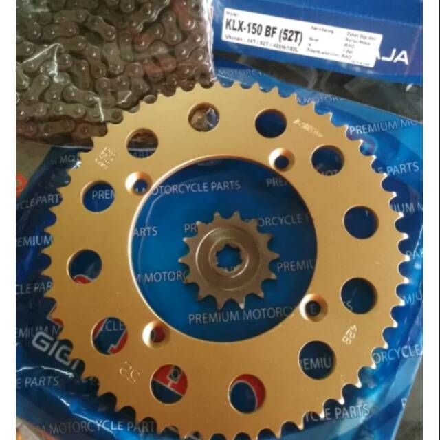 Gearset Girset gear set chain kit KLX 150 BF bahan baja