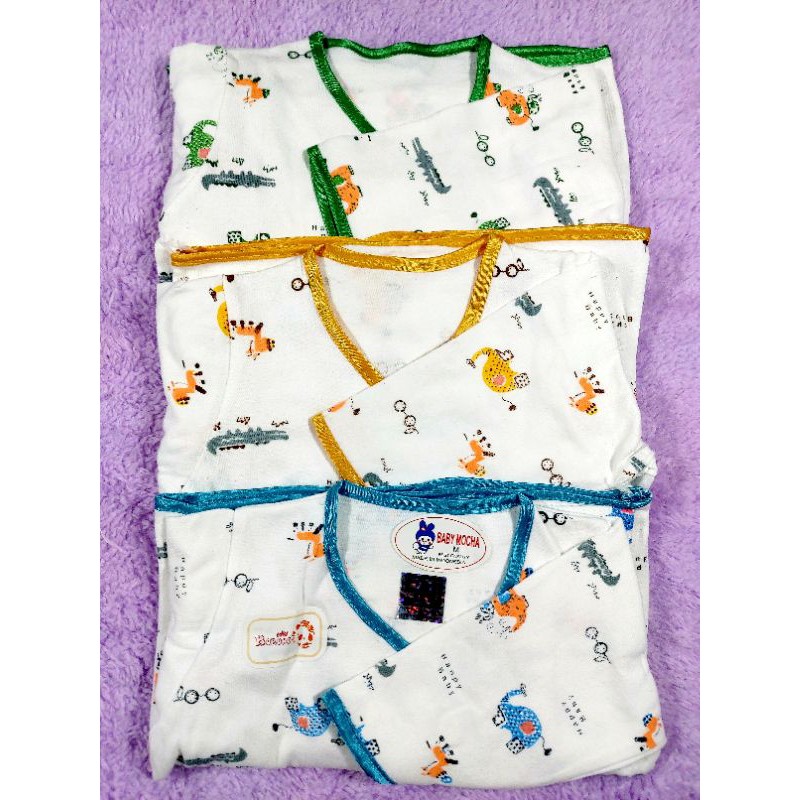 3 pcs setelan pjg baby mocha  0-6 m