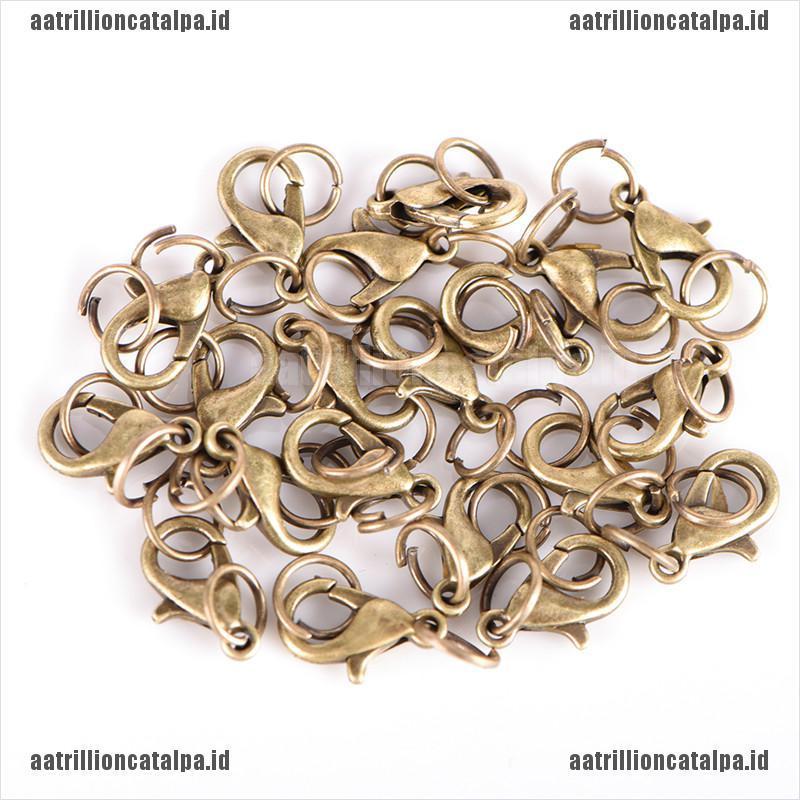 20pcs / Set Kait Lobster Bahan Alloy Untuk Membuat Perhiasan Kalung DIY