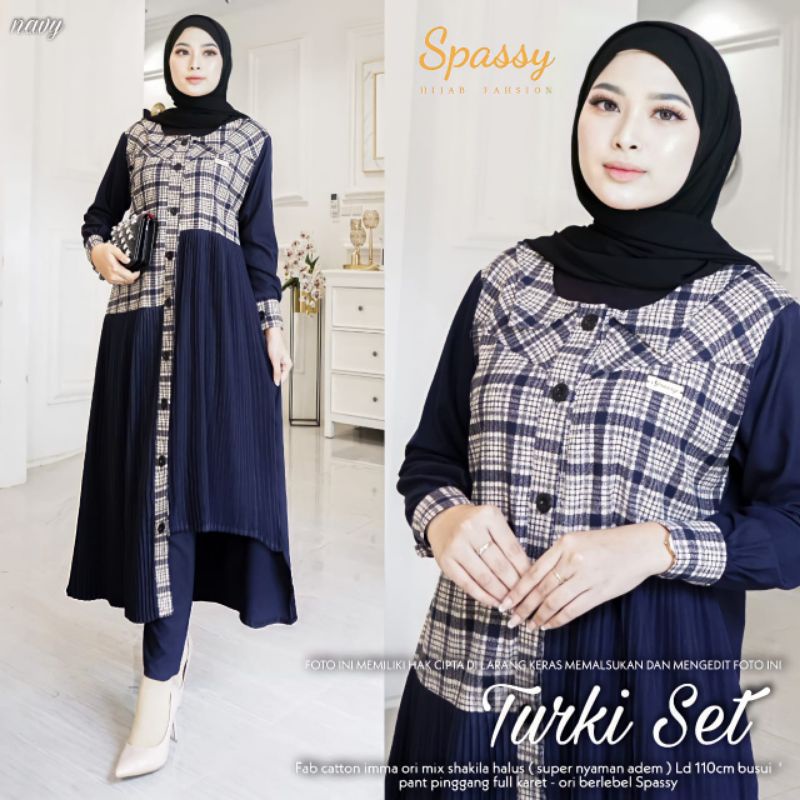 Turki Set // Setelan atas bawah // Setelan // Spassy Set // Original // Setelan Tunik