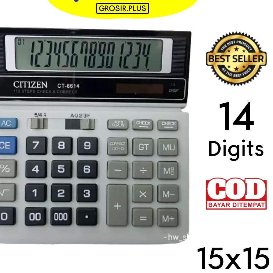 

New - Kalkulator CT 8614 14 Digit - Kalkulator Check / Kakulator Dagang Besar / Calculator CT 8614 Murah ~