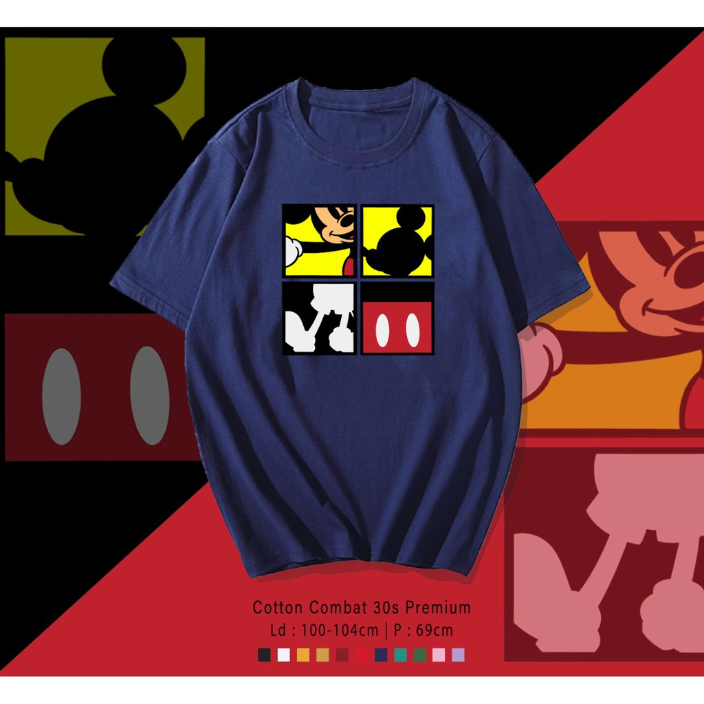 MICKEY SQUARE / TERMURAH BAJU KAOS KATUN WANITA/ PRIA UNISEX LENGAN PENDEK / TUMBLR TEE /  OVERSIZE