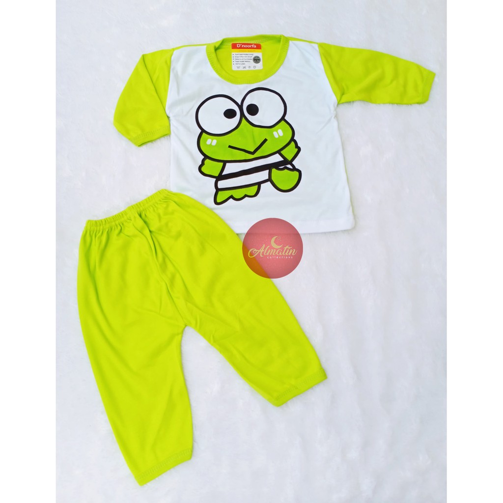 3 Stel Baju Bayi &amp; Anak Tangan Panjang - Baju Bayi Karakter Keropi / Baju Bayi Panjang / Piyama Bayi