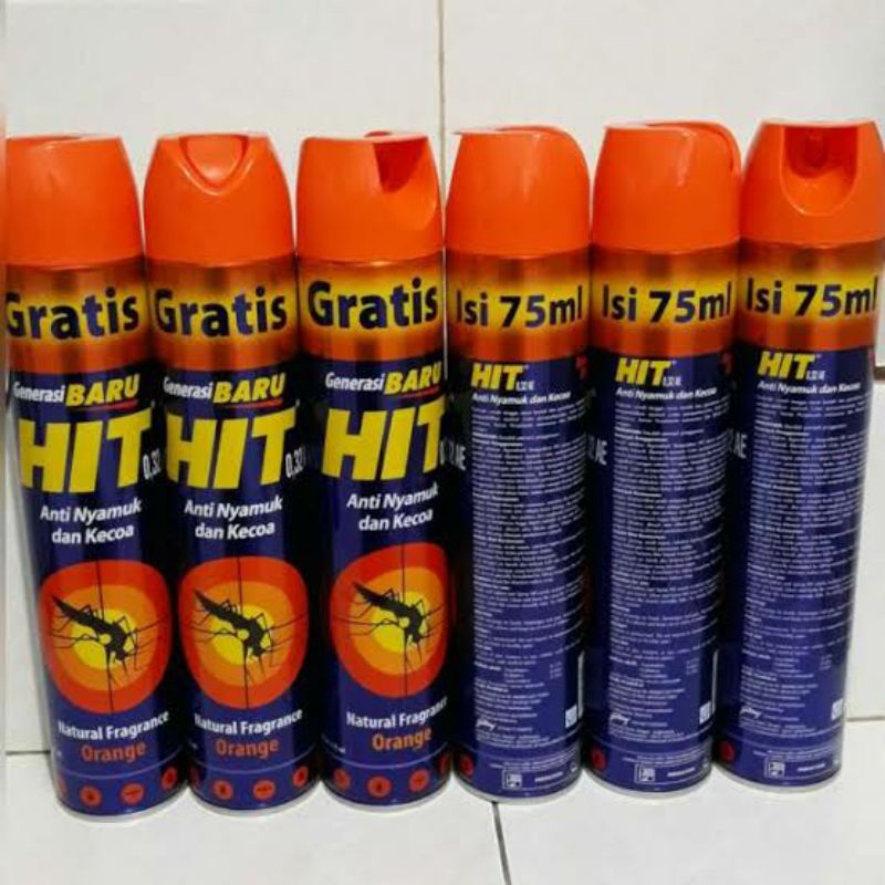 Hit Semprot nyamuk dan kecoa 600ml gratis 75ml