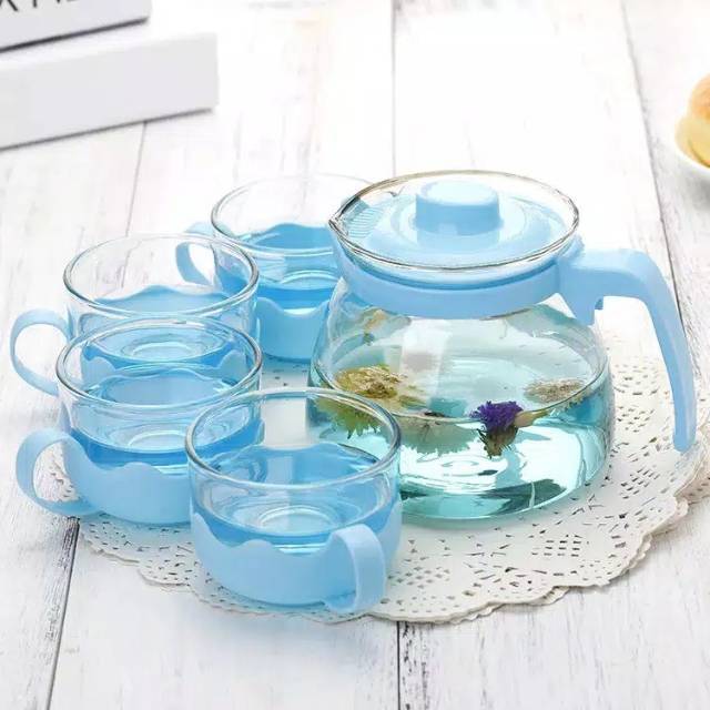  Tea  pot  atau Tea  set Cangkir Kaca  murah kualitas bagus 