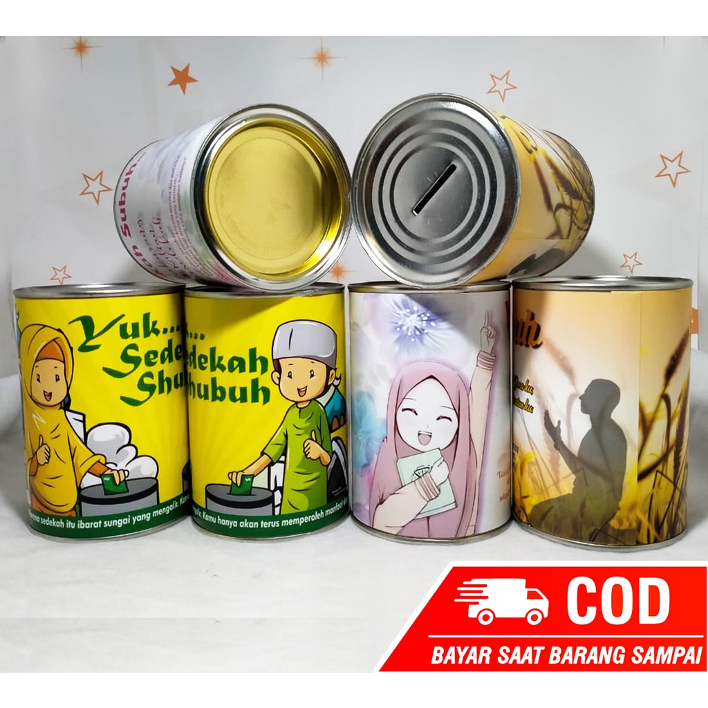 Celengan Sedekah Subuh / Kaleng Buka Tutup Besar