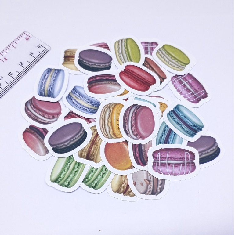 

Stiker macaron snack kue harga 40 sticker scrapbook DIY planner