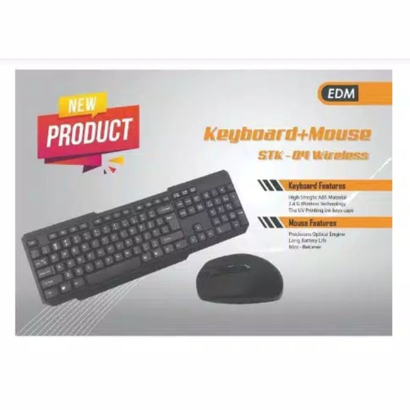 keyboard mouse wireles combo m-tech stk-04