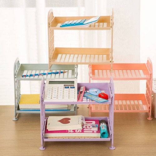 BOS - Tempat Kosmetik 2 Tingkat | Rak Meja Serbaguna / Cosmetic Shelf 2 Susun