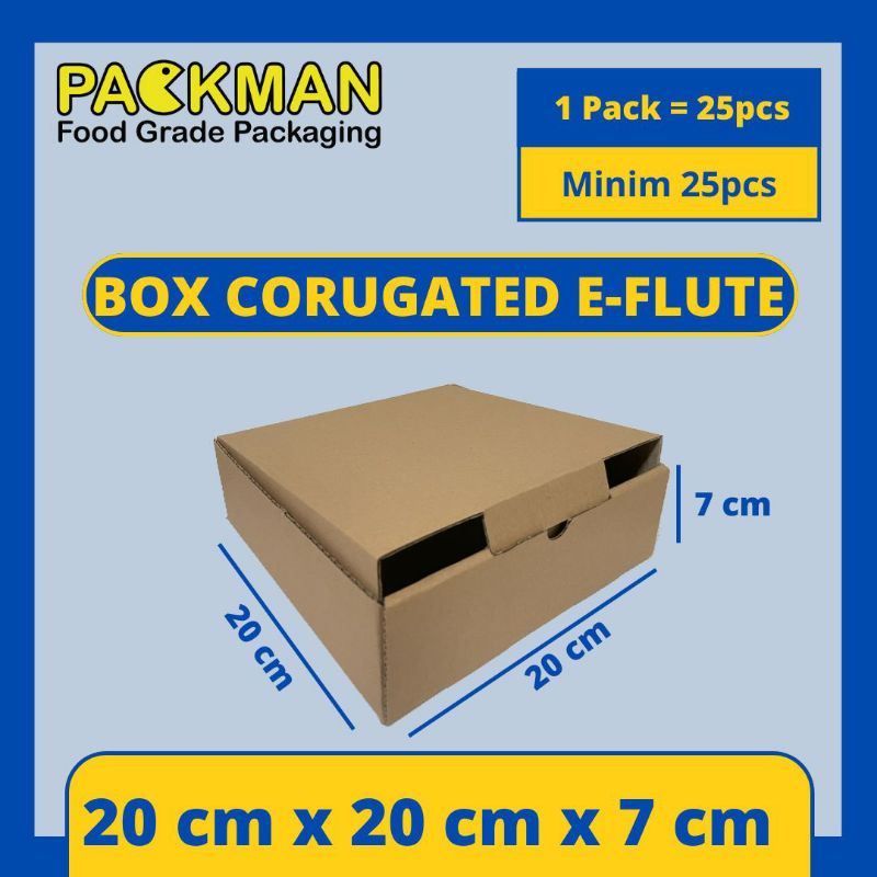 

KARDUS 20x20x7 cm / BOX KARTON CORUGATED DIECUT E-FLUTE / AKSESORIS ONLINE