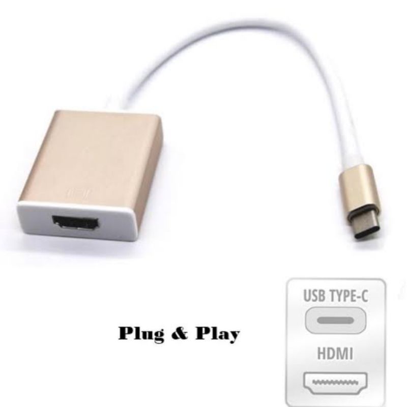 Connector USB type C to HDMI - adapter USB type C male to HDMI female